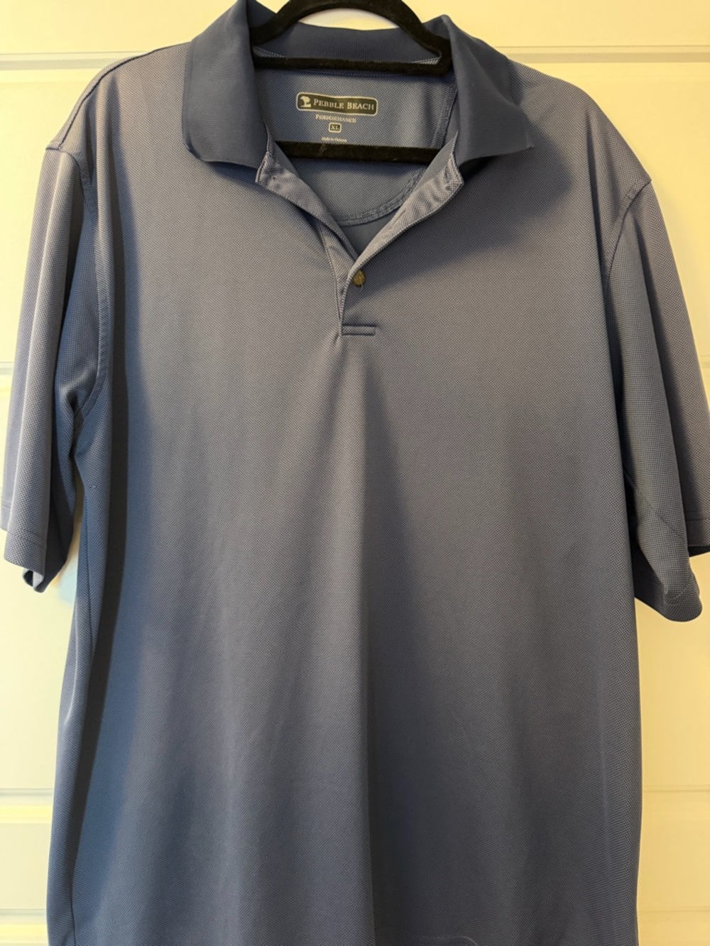 Pebble Beach Men's Blue Performance Golf Polo